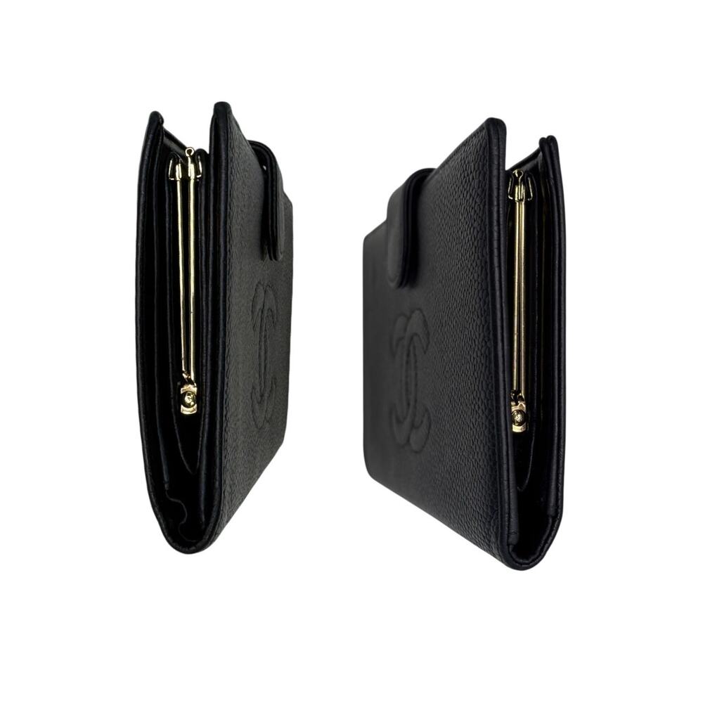 CHANEL Black Cavier CC Leather Long Wallet - Picture 6 of 10